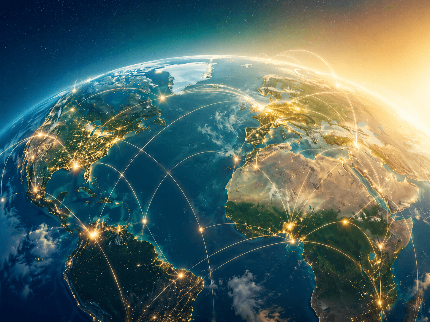 A connected globe illustrating systems and relationships